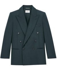 Saint Laurent - Double-Breasted Peak-Lapel Blazer - Lyst