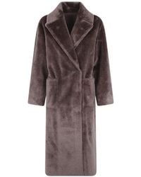 Betta Corradi - Faux-Fur Notch-Lapels Coat - Lyst