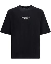 DSquared² - Logo-Detail Round-Neck T-Shirt - Lyst