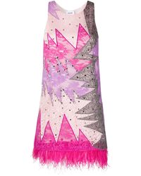 PUCCI - X Koché Feather-Embellished Lace Dress - Lyst