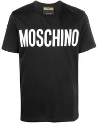 Moschino - Organic-Cotton Logo-Print T-Shirt - Lyst