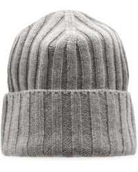 Cruciani - Ribbed-Knit Cashmere Beanie Hat - Lyst