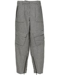 Iceberg - Houndstooth-pattern Tapered Trousers - Lyst