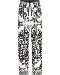Dolce & Gabbana - Broek Met Majolica-Print - Lyst