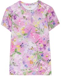 L'Agence - T-Shirt mit botanischem Print - Lyst