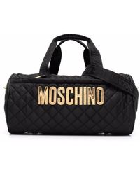 Moschino - Diamond-quilted Logo Holdall - Lyst