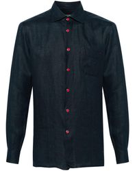 Kiton - Spread-collar Linen Shirt - Lyst