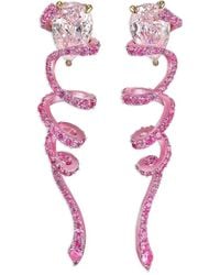 Anabela Chan - 14K Rose And 18K Rose Vermeil Ribbon Twirl Sapphire Earrings - Lyst