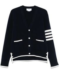 Thom Browne - 4-Bar Stripe Virgin Wool Cardigan - Lyst