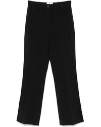 Elisabetta Franchi - Krepphose Mit Satinbesatz - Lyst