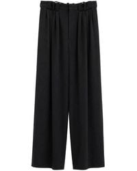 SOSHIOTSUKI - Pantalon Eight Tuck En Laine À Design Plissé - Lyst