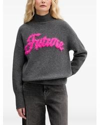 From Future - Mock Neck Text Sweater - Lyst