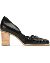 Sarah Chofakian Zapatos de tacón con aberturas - Negro
