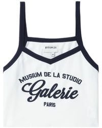 Musium Div. - Logo-Embroidered Cropped Tank Top - Lyst