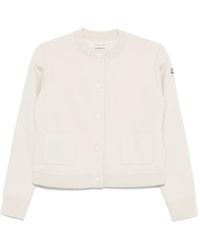 Moncler - Vest Met Knoopsluiting En Logo-Patch - Lyst