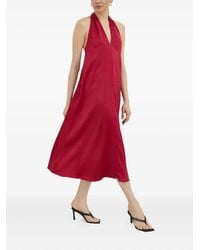 Samsøe & Samsøe - Halterneck V-Neck Midi Dress - Lyst