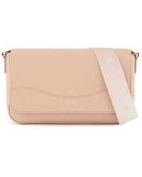 ARMANI EXCHANGE - Logo-Stamp Pebble-Texture Crossbody Bag - Lyst