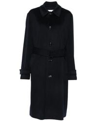 Lardini - Belted Button-Up Coat - Lyst