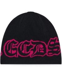Gcds - Gothic Logo-Intarsia Beanie Hat - Lyst