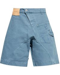 JW Anderson - Twisted Workwear Anchor-Patch Denim Shorts - Lyst