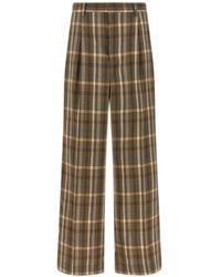 AURALEE - Check-Pattern Wide-Leg Trousers - Lyst