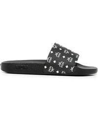 MCM - Monogram-Print Slides - Lyst