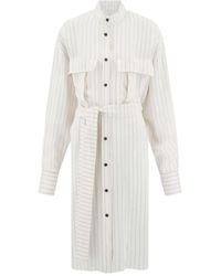 Ferragamo - ピンストライプ シャツドレス - Lyst