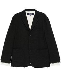 Comme des Garçons - Einreihiges Sakko Mit Ausgefransten Kanten - Lyst