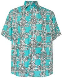 Amir Slama - Knot-Print Linen-Blend Shirt - Lyst