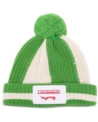 Charles Jeffrey - Striped-Print Pompom Beanie Hat - Lyst