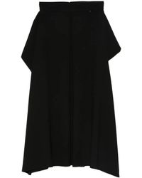 Nissa - Asymmetrischer Midirock mit Falten - Lyst