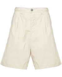 Stone Island - Mid-rise Cotton Bermuda Shorts - Lyst