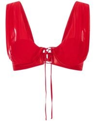 GIUSEPPE DI MORABITO - Lace-Up Draped Bra - Lyst
