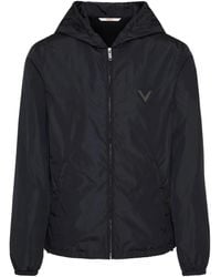 Valentino Garavani - V-Detail Hooded Jacket - Lyst