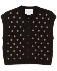 Vanisé - Polka-Dot Button-Up Gilet - Lyst