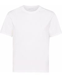 Prada - T-shirt Round Neck White - Lyst