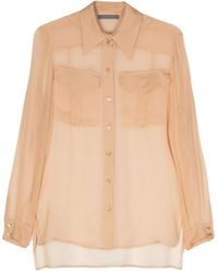 Alberta Ferretti - Chiffon Silk Shirt - Lyst