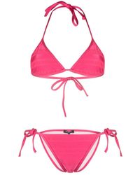 Balmain - Top de bikini con logo - Lyst
