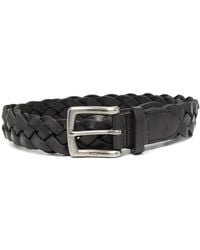 Polo Ralph Lauren - Black Belt In Woven Leather - Lyst