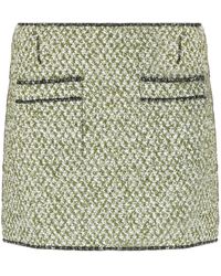 Philosophy Di Lorenzo Serafini - Contrasting-stitch Tweed Miniskirt - Lyst