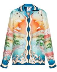 CASABLANCA - Silk Shirt With Print - Lyst
