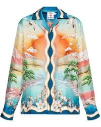 CASABLANCA - Tennis Club Silk Shirt - Lyst