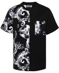 Versace - Barocco-Print Cotton T-Shirt - Lyst