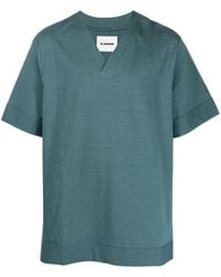 Jil Sander - T-shirt Met V-hals - Lyst