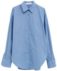 Frankie Shop - Lui Chest-Pocket Curved-Hem Shirt - Lyst