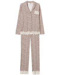 Twin Set - Printed Lace-Trim Pajamas - Lyst