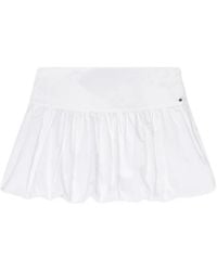 ARMANI EXCHANGE - Gathered Bubble-Hem Mini Skirt - Lyst