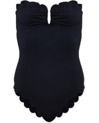 Marysia Swim - Lisbon Scalloped-Edge Strapless Swimsuit - Lyst