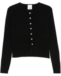Allude - Ribbed-Knit Button-Up Cardigan - Lyst