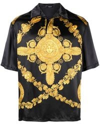 Versace - Camicia con stampa maschera barocca - Lyst